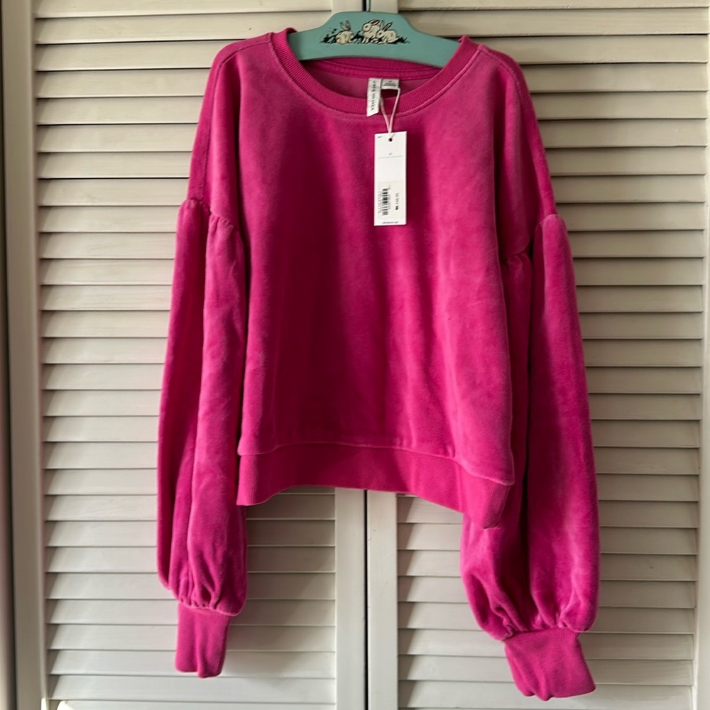 Janie and Jack velour cropped sweatshirt